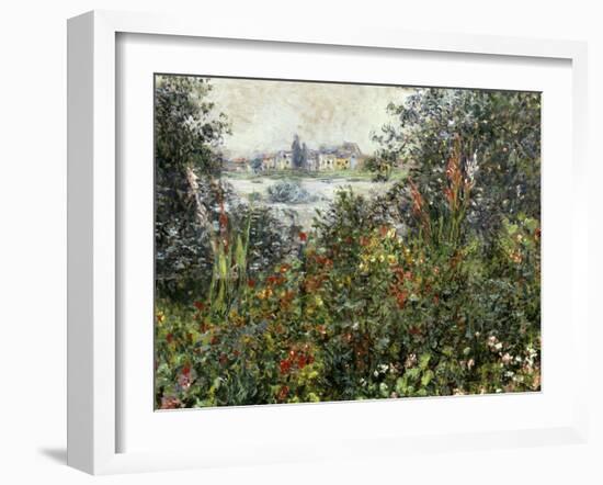 Fleurs a Vetheuil, 1880-Claude Monet-Framed Giclee Print