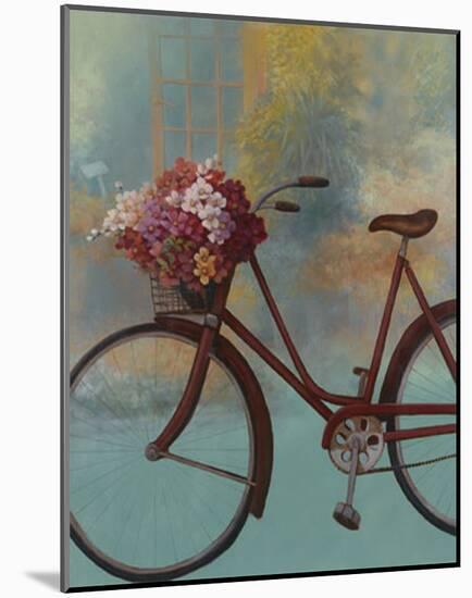 Fleurs Bicyclette II-null-Mounted Art Print