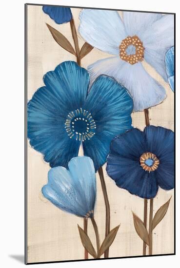 Fleurs Bleues I-Maja-Mounted Art Print