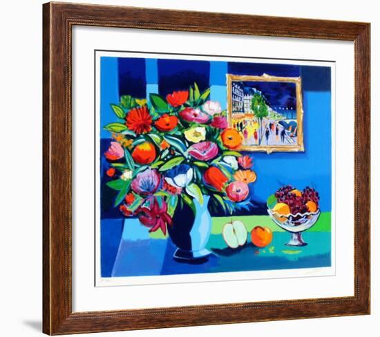 Fleurs d'automne-Jean-claude Picot-Framed Serigraph