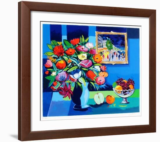 Fleurs d'automne-Jean-claude Picot-Framed Serigraph