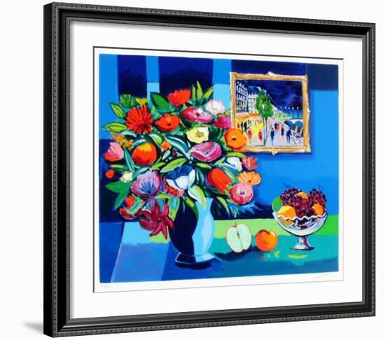 Fleurs d'automne-Jean-claude Picot-Framed Serigraph