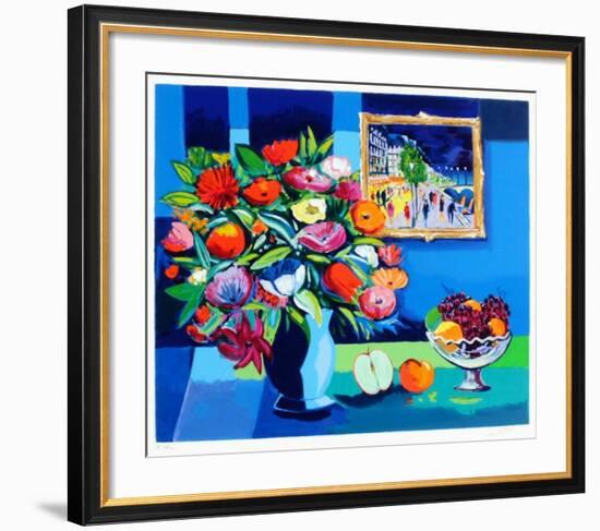 Fleurs d'automne-Jean-claude Picot-Framed Serigraph