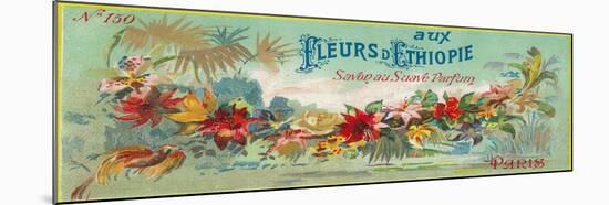 Fleurs D Ethiopie Soap Label - Paris, France-Lantern Press-Mounted Art Print