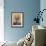 Fleurs dans un vase bleu (Flowers in a blue vase)-Odilon Redon-Framed Giclee Print displayed on a wall