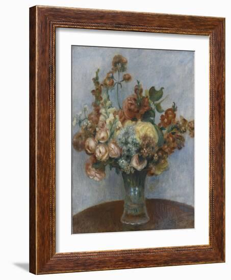 Fleurs dans un vase-Pierre-Auguste Renoir-Framed Giclee Print