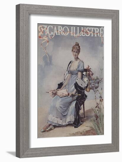 Fleurs De Mai (May Flowers). Cover of Le Figaro Illustre, May 1894 (Colour Litho)-Madeleine Lemaire-Framed Giclee Print