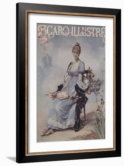 Fleurs De Mai (May Flowers). Cover of Le Figaro Illustre, May 1894 (Colour Litho)-Madeleine Lemaire-Framed Giclee Print