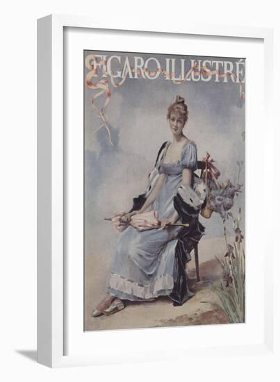 Fleurs De Mai (May Flowers). Cover of Le Figaro Illustre, May 1894 (Colour Litho)-Madeleine Lemaire-Framed Giclee Print