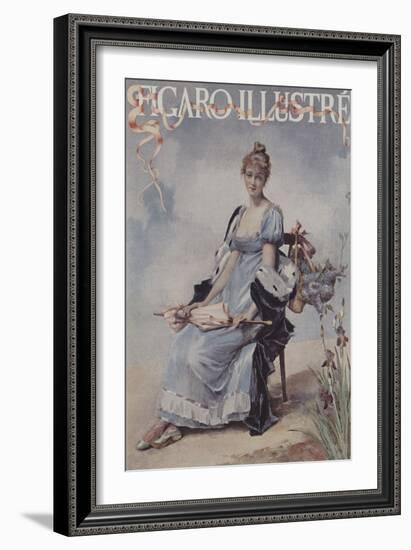 Fleurs De Mai (May Flowers). Cover of Le Figaro Illustre, May 1894 (Colour Litho)-Madeleine Lemaire-Framed Giclee Print