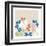 Fleurs de Matisse III Sq-Mercedes Lopez Charro-Framed Art Print