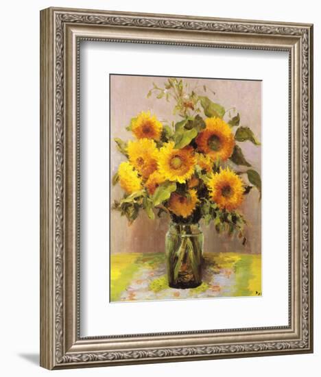 Fleurs de tournesols-Marcel Dyf-Framed Art Print