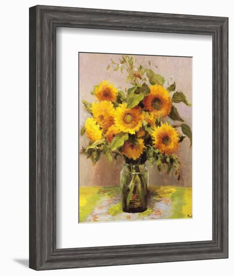 Fleurs de tournesols-Marcel Dyf-Framed Art Print