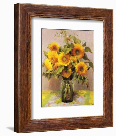 Fleurs de tournesols-Marcel Dyf-Framed Art Print