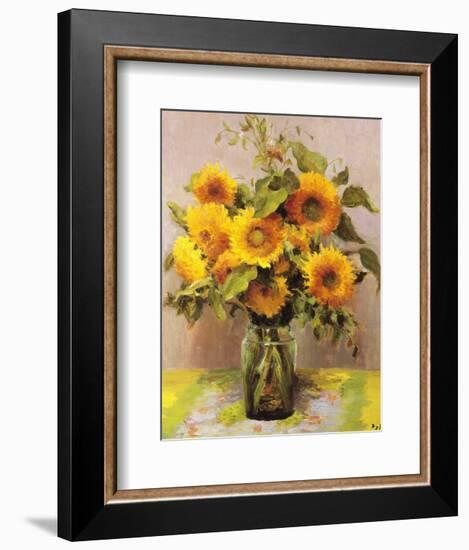 Fleurs de tournesols-Marcel Dyf-Framed Art Print