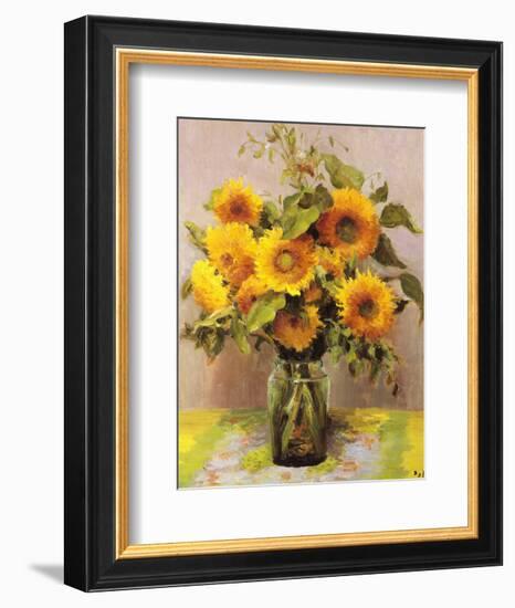 Fleurs de tournesols-Marcel Dyf-Framed Art Print