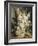 Fleurs et fruits dans une corbeille d'osier-Antoine Berjon-Framed Giclee Print