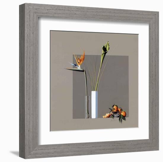 Fleurs et Mandarines-Bedarrides-Framed Art Print