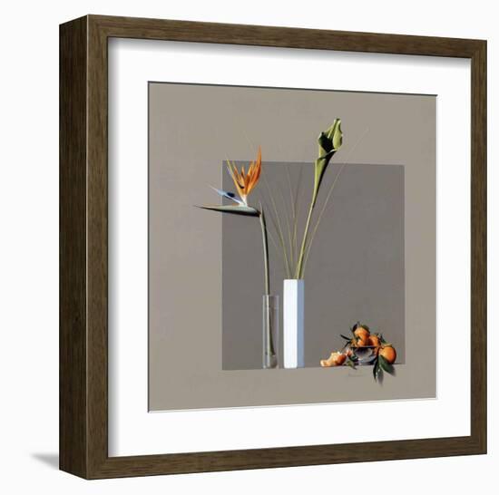 Fleurs et Mandarines-Bedarrides-Framed Art Print