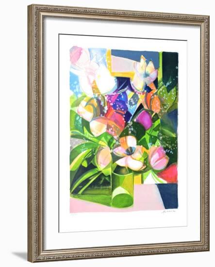 Fleurs III-Camille Hilaire-Framed Limited Edition