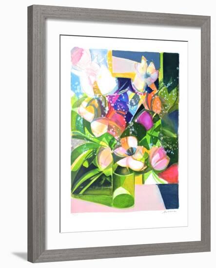 Fleurs III-Camille Hilaire-Framed Limited Edition