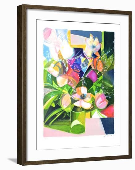 Fleurs III-Camille Hilaire-Framed Limited Edition