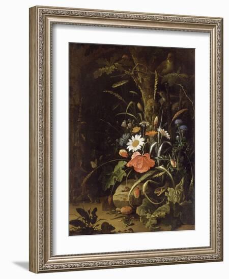 Fleurs, oiseaux, insectes et reptiles-Abraham Mignon-Framed Giclee Print