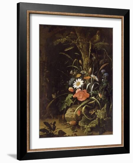 Fleurs, oiseaux, insectes et reptiles-Abraham Mignon-Framed Giclee Print