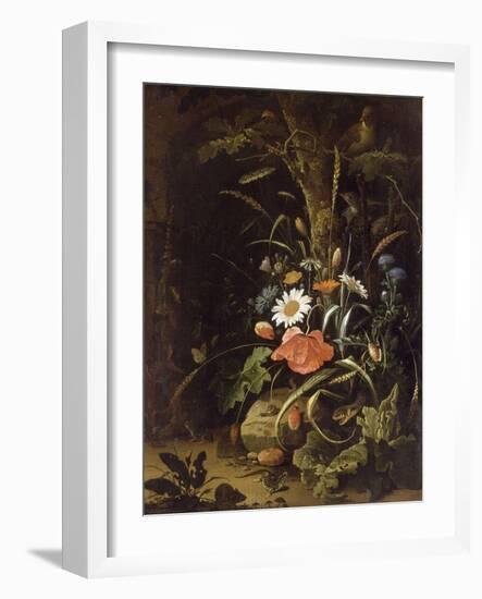 Fleurs, oiseaux, insectes et reptiles-Abraham Mignon-Framed Giclee Print