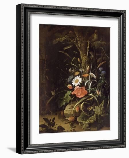 Fleurs, oiseaux, insectes et reptiles-Abraham Mignon-Framed Giclee Print