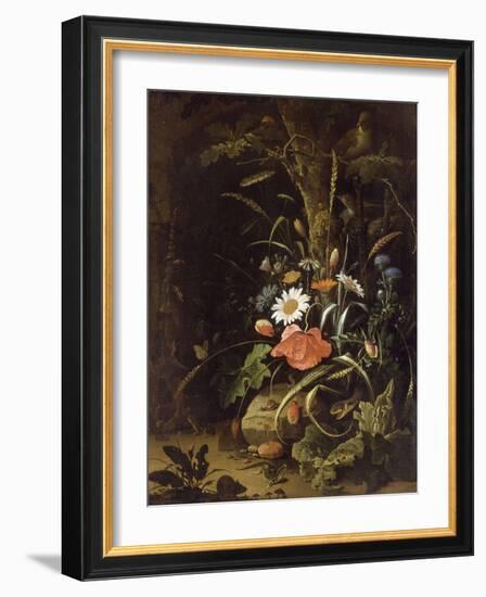 Fleurs, oiseaux, insectes et reptiles-Abraham Mignon-Framed Giclee Print