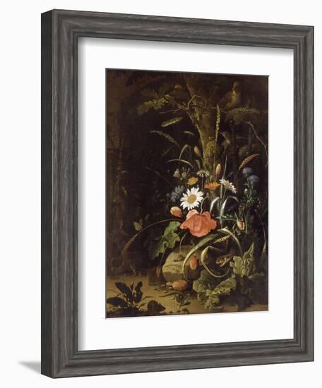 Fleurs, oiseaux, insectes et reptiles-Abraham Mignon-Framed Giclee Print