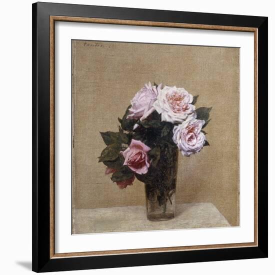 Fleurs - Roses Roses, 1886-Henri Fantin-Latour-Framed Giclee Print