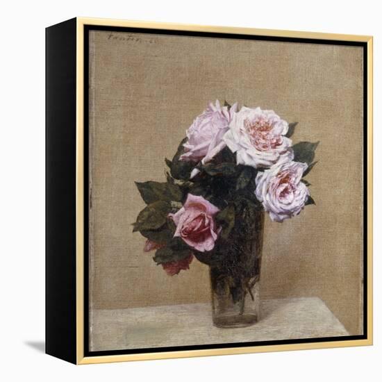 Fleurs - Roses Roses, 1886-Henri Fantin-Latour-Framed Premier Image Canvas