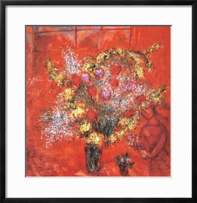 Fleurs Sur Fond Rouge C 1970 Art Print Marc Chagall Art Com Fleurs Sur Fond Rouge C 1970 Art Print Marc Chagall Art Com