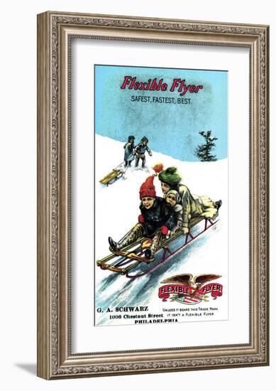 Flexible Flyer Sled-null-Framed Giclee Print