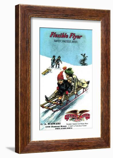 Flexible Flyer Sled-null-Framed Giclee Print