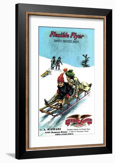 Flexible Flyer Sled-null-Framed Giclee Print