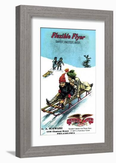 Flexible Flyer Sled-null-Framed Giclee Print