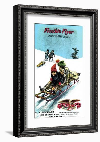 Flexible Flyer Sled-null-Framed Giclee Print