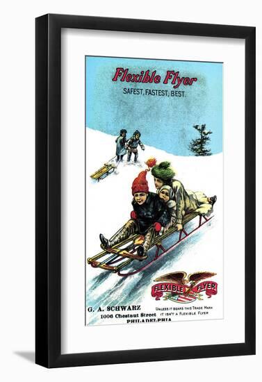 Flexible Flyer Sled-null-Framed Giclee Print