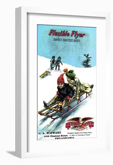 Flexible Flyer Sled-null-Framed Giclee Print