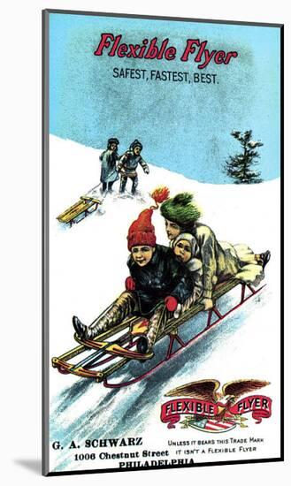 Flexible Flyer Sled-null-Mounted Giclee Print