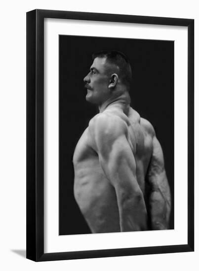 Flexing Triceps, Deltoids, and Trapezius-null-Framed Art Print