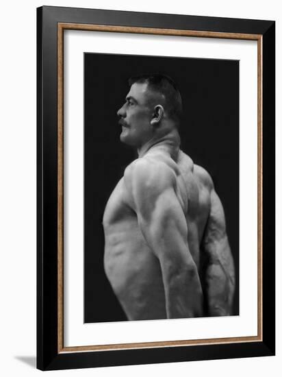 Flexing Triceps, Deltoids, and Trapezius-null-Framed Art Print