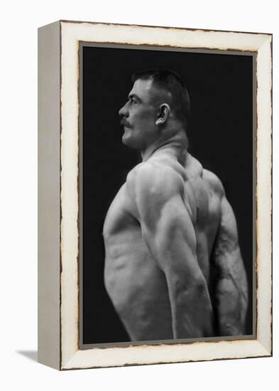 Flexing Triceps, Deltoids, and Trapezius-null-Framed Stretched Canvas