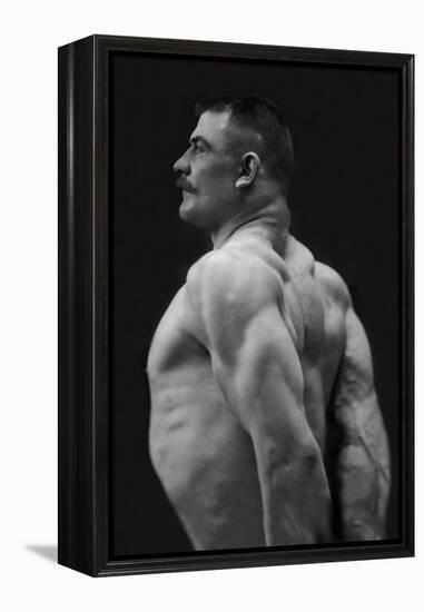 Flexing Triceps, Deltoids, and Trapezius-null-Framed Stretched Canvas