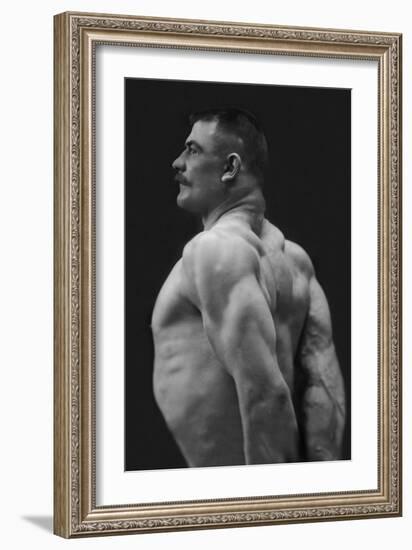 Flexing Triceps, Deltoids, and Trapezius-null-Framed Art Print