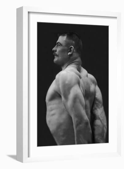 Flexing Triceps, Deltoids, and Trapezius-null-Framed Art Print