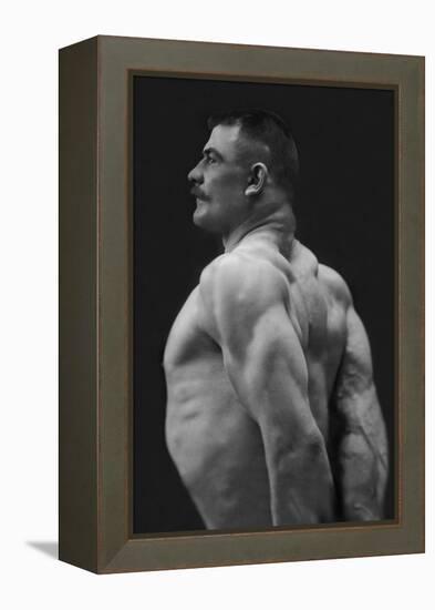 Flexing Triceps, Deltoids, and Trapezius-null-Framed Stretched Canvas